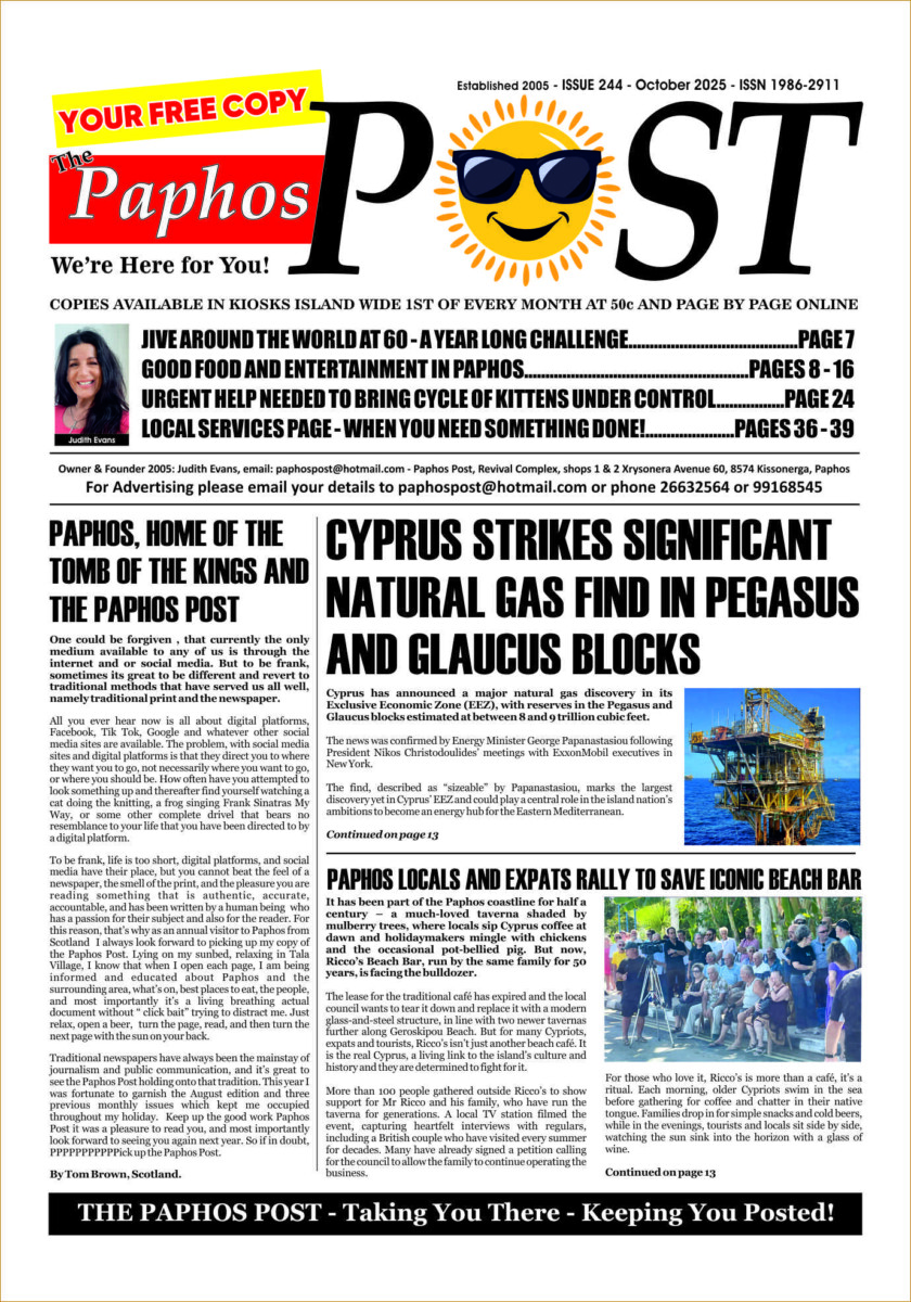 Paphos Post October 2025 Issue